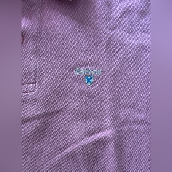 Men’s Barbour Pink Polo Shirt Size Large - Picture 2 of 7